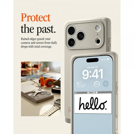 Spigen iPhone 17 Pro Max Deksel Classic LS MagFit Stone
