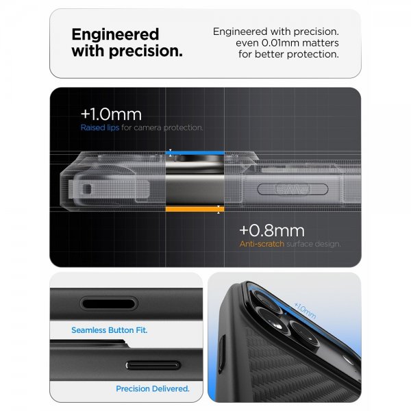 Spigen iPhone 17 Pro Max Deksel Enzo Aramid T MagFit Svart