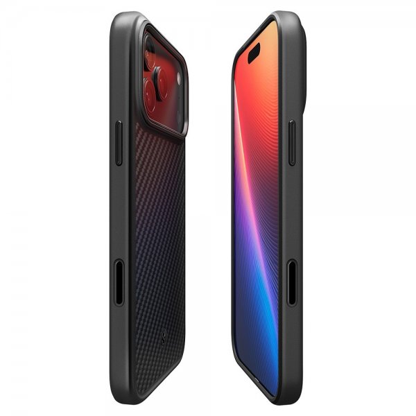 Spigen iPhone 17 Pro Max Deksel Enzo Aramid T MagFit Svart