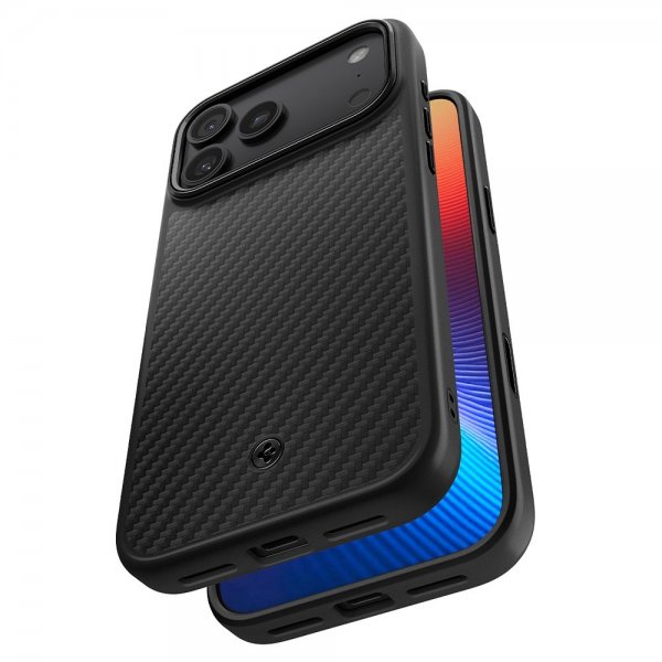 Spigen iPhone 17 Pro Max Deksel Enzo Aramid T MagFit Svart