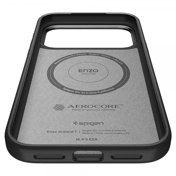 Spigen iPhone 17 Pro Max Deksel Enzo Aramid T MagFit Svart