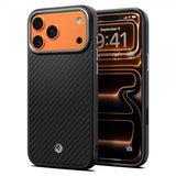 Spigen iPhone 17 Pro Max Deksel Enzo Aramid T MagFit Svart Sølv