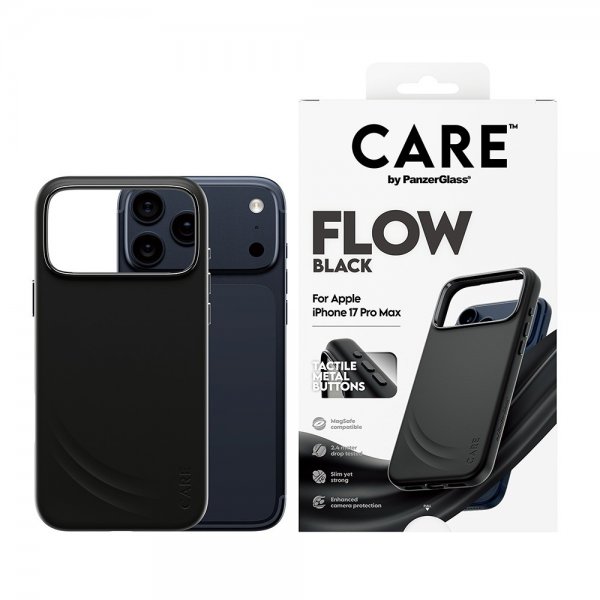 CARE by PanzerGlass iPhone 17 Pro Max Deksel Flow MagSafe Svart