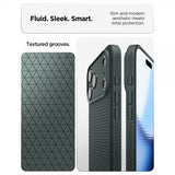 Spigen iPhone 17 Pro Max Deksel Liquid Air Abyss Green