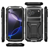 R-JUST iPhone 17 Pro Max Deksel Metall Støtsikker Svart