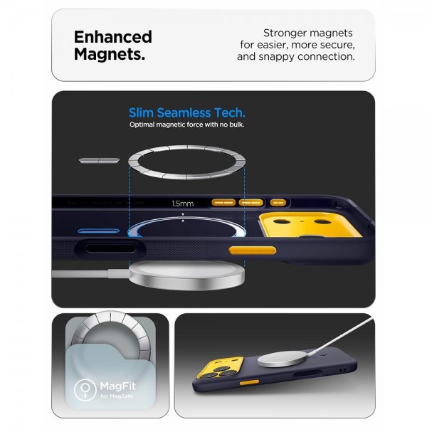 Spigen iPhone 17 Pro Max Deksel Nano Pop MagFit Blueberry Navy