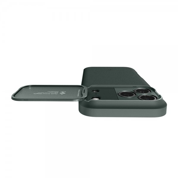 Spigen iPhone 17 Pro Max Deksel Optik Armor MagFit Abyss Green