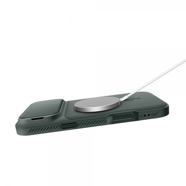 Spigen iPhone 17 Pro Max Deksel Optik Armor MagFit Abyss Green
