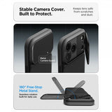 Spigen iPhone 17 Pro Max Deksel Optik Armor MagFit Svart
