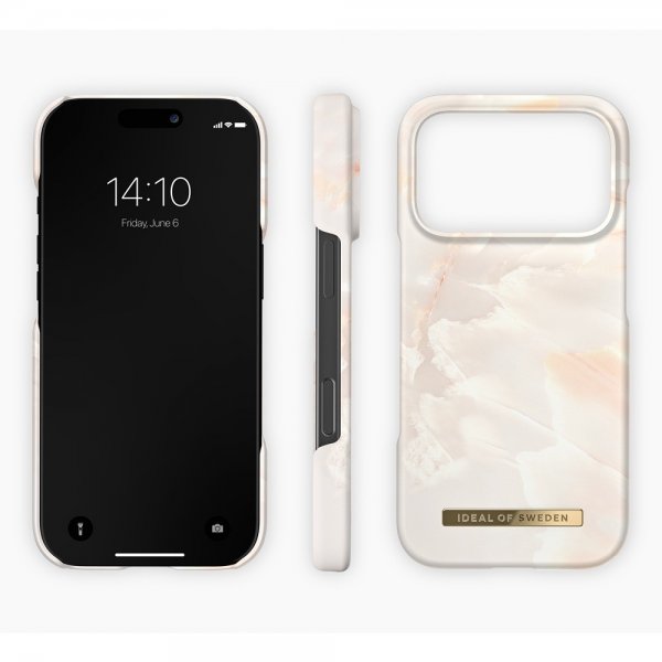 Ideal of Sweden iPhone 17 Pro Max Deksel Printed Case MagSafe Rose Pearl Marble