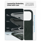 Spigen iPhone 17 Pro Max Deksel Silicone Fit MagFit Abyss Green