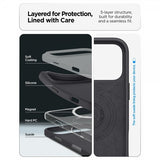 Spigen iPhone 17 Pro Max Deksel Silicone Fit MagFit Svart