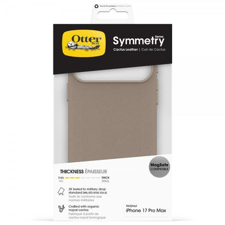 Otterbox iPhone 17 Pro Max/iPhone 18 Pro Max Deksel Symmetry Cactus Leather MagSafe Grey Comfort
