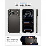 Spigen iPhone 17 Pro Max Deksel Thin Fit MagFit Gunmetal
