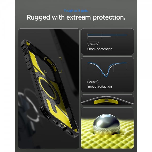 Spigen iPhone 17 Pro Max Deksel Tough Armor T MagFit Gunmetal