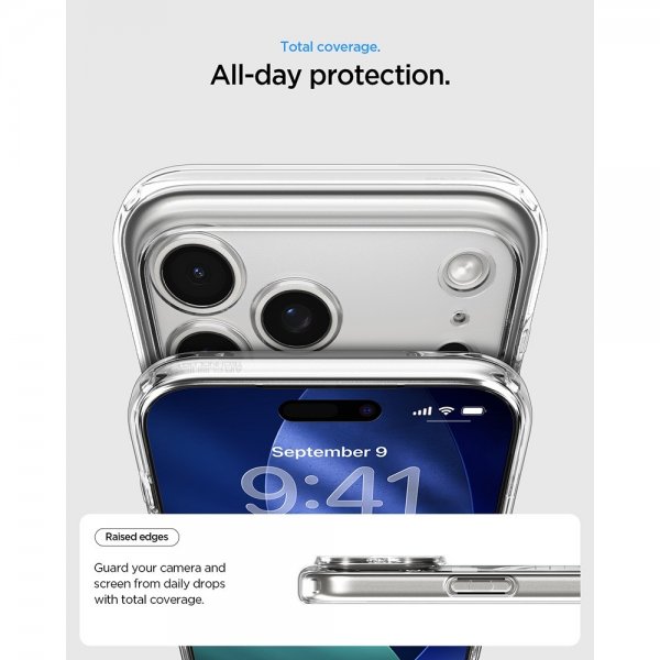 Spigen iPhone 17 Pro Max Deksel Ultra Hybrid MagFit Clear Gold