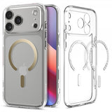Spigen iPhone 17 Pro Max Deksel Ultra Hybrid MagFit Clear Gold