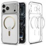 Spigen iPhone 17 Pro Max Deksel Ultra Hybrid MagFit Clear Gold