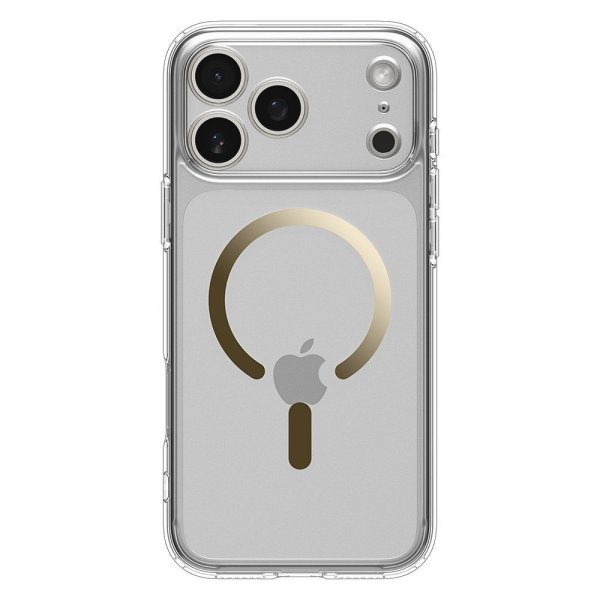Spigen iPhone 17 Pro Max Deksel Ultra Hybrid MagFit Clear Gold