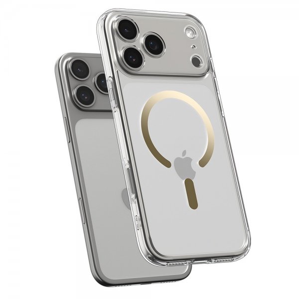 Spigen iPhone 17 Pro Max Deksel Ultra Hybrid MagFit Clear Gold