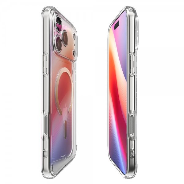 Spigen iPhone 17 Pro Max Deksel Ultra Hybrid MagFit Clear Gold