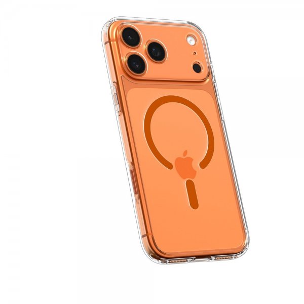 Spigen iPhone 17 Pro Max Deksel Ultra Hybrid MagFit Clear Orange