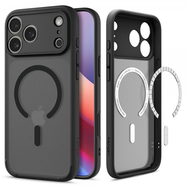 Spigen iPhone 17 Pro Max Deksel Ultra Hybrid MagFit Frost Black