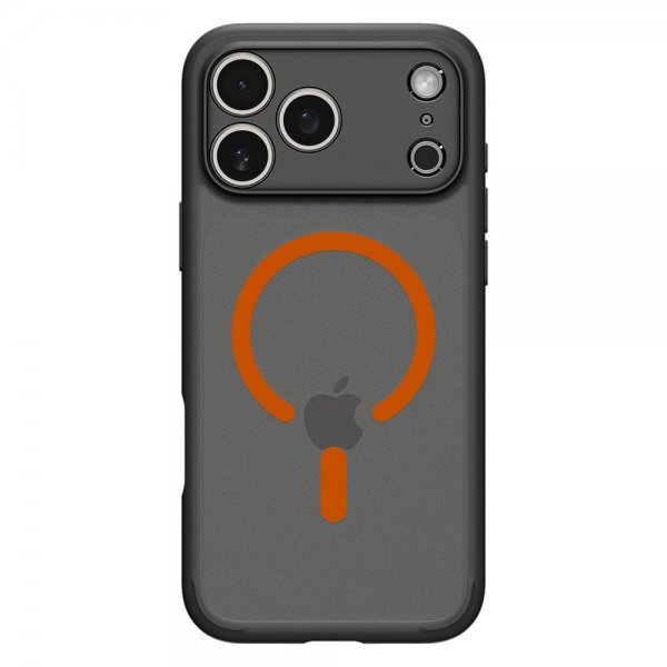 Spigen iPhone 17 Pro Max Deksel Ultra Hybrid MagFit Frost Black Orange
