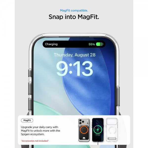 Spigen iPhone 17 Pro Max Deksel Ultra Hybrid S MagFit Clear White