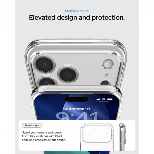 Spigen iPhone 17 Pro Max Deksel Ultra Hybrid T MagFit Glossy White