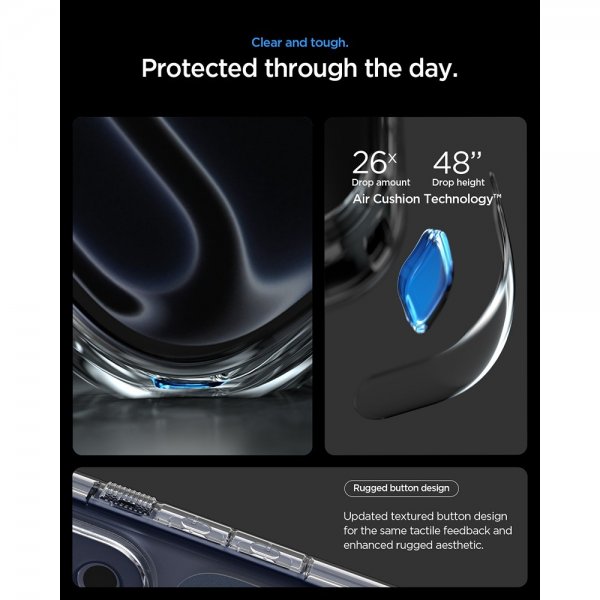 Spigen iPhone 17 Pro Max Deksel Ultra Hybrid T MagFit Matte Blue