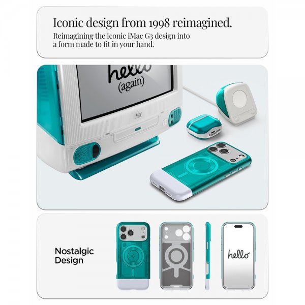 Spigen iPhone 17 Pro Deksel Classic C1 MagFit Bondi Blue