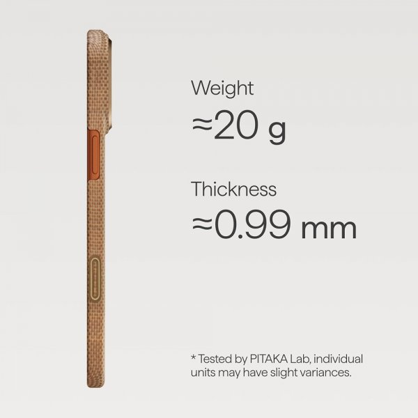Pitaka iPhone 17 Pro Deksel Edge Golden Glint