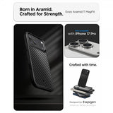 Spigen iPhone 17 Pro Deksel Enzo Aramid T MagFit Svart