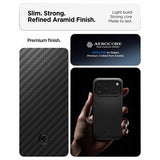 Spigen iPhone 17 Pro Deksel Enzo Aramid T MagFit Svart