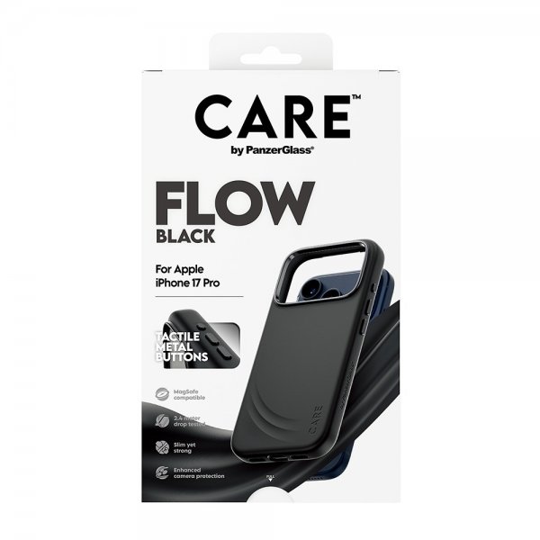 CARE by PanzerGlass iPhone 17 Pro Deksel Flow MagSafe Svart