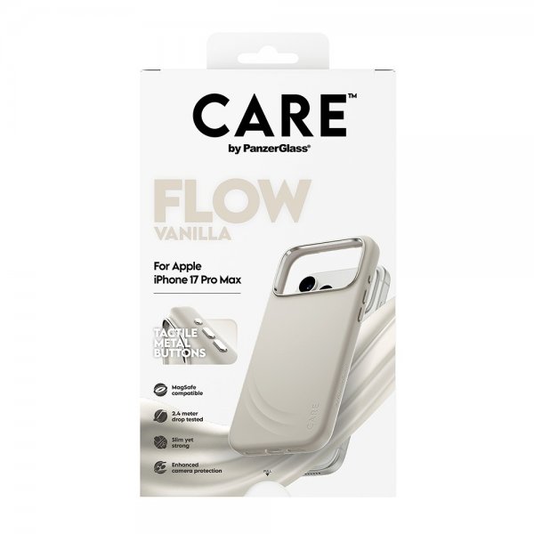 CARE by PanzerGlass iPhone 17 Pro Max Deksel Flow MagSafe Vanilla