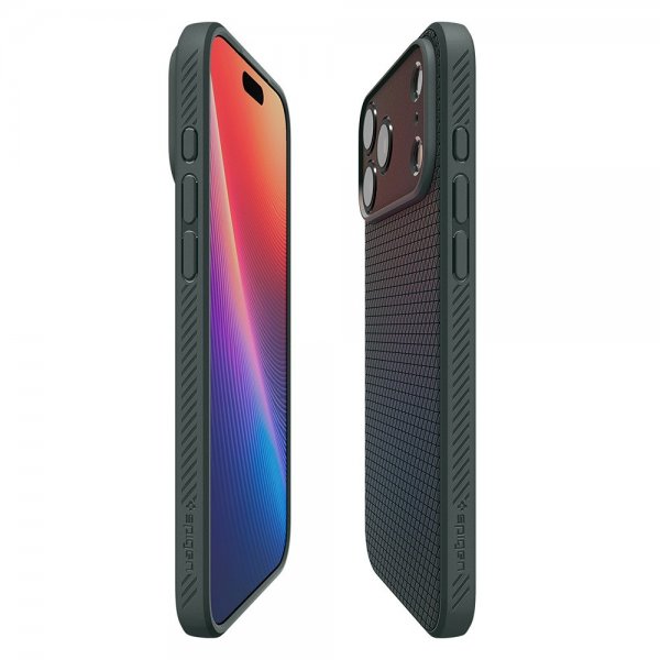 Spigen iPhone 17 Pro Deksel Liquid Air Abyss Green