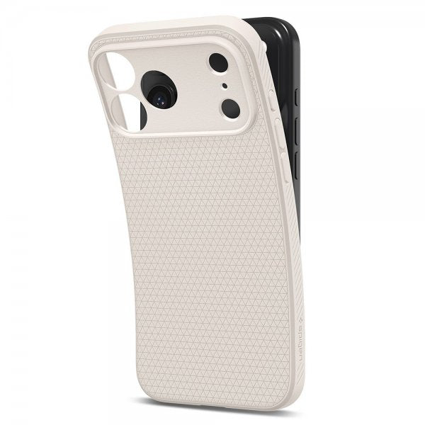 Spigen iPhone 17 Pro Deksel Liquid Air Natural Titanium