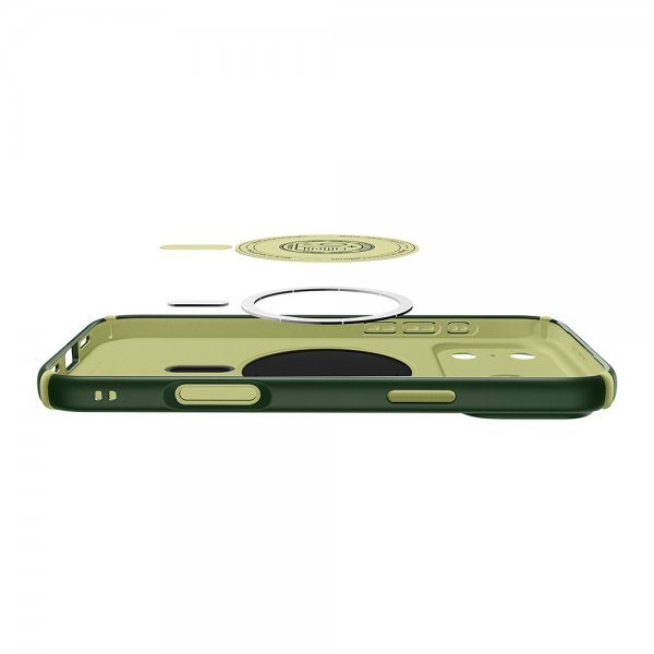 Spigen iPhone 17 Pro Deksel Nano Pop Hybrid MagFit Avo Green