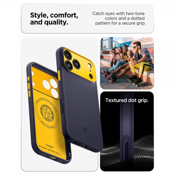 Spigen iPhone 17 Pro Deksel Nano Pop MagFit Blueberry Navy