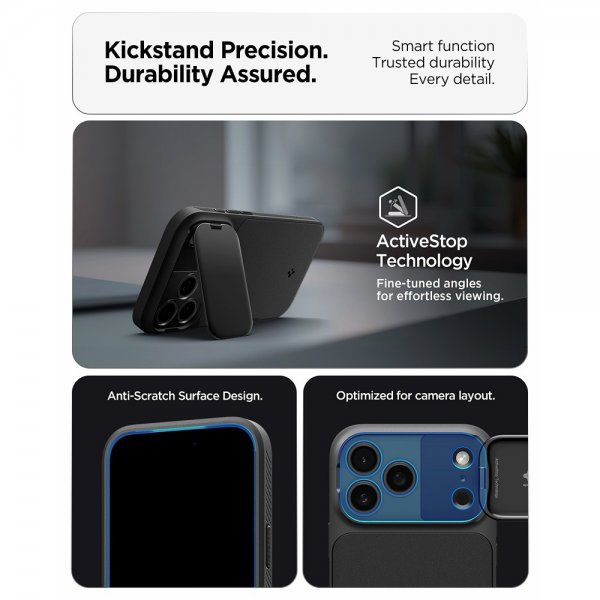 Spigen iPhone 17 Pro Deksel Optik Armor MagFit Svart