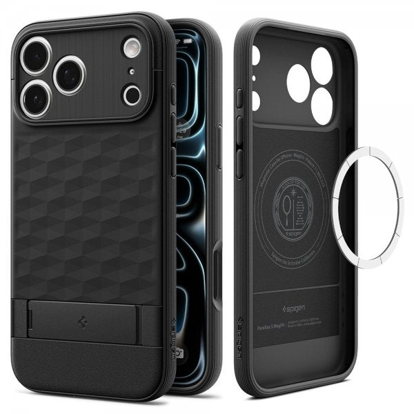 Spigen iPhone 17 Pro Deksel Parallax S MagFit Matte Black