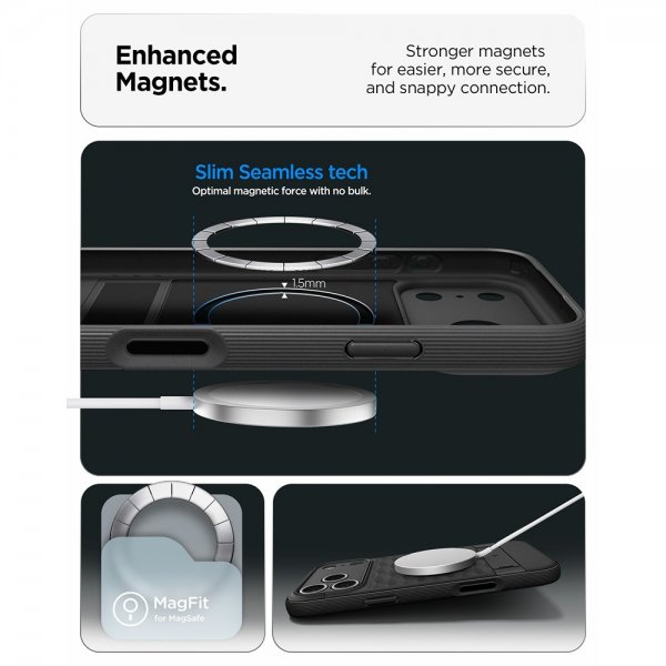 Spigen iPhone 17 Pro Deksel Parallax S MagFit Matte Black