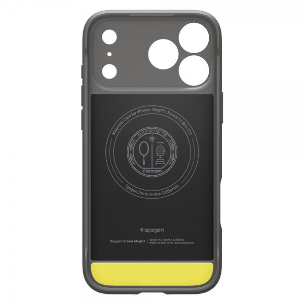 Spigen iPhone 17 Pro Deksel Rugged Armor MagFit Grå