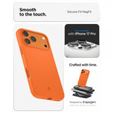 Spigen iPhone 17 Pro Deksel Silicone Fit MagFit Cosmic Orange