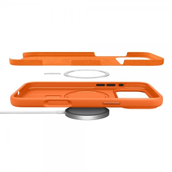 Spigen iPhone 17 Pro Deksel Silicone Fit MagFit Cosmic Orange