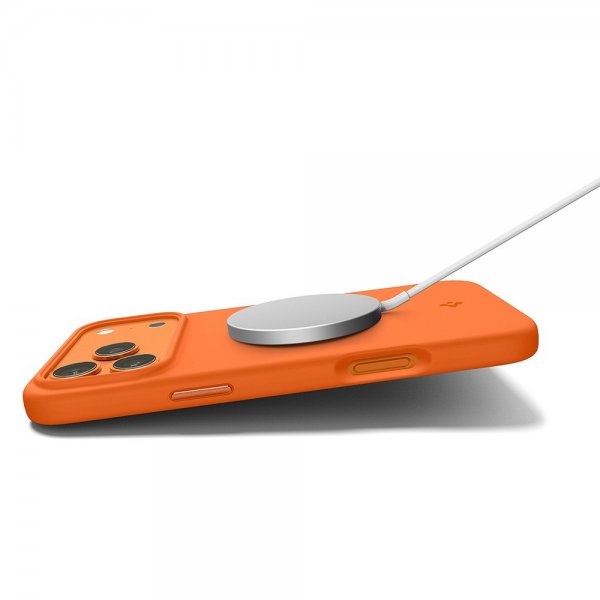 Spigen iPhone 17 Pro Deksel Silicone Fit MagFit Cosmic Orange