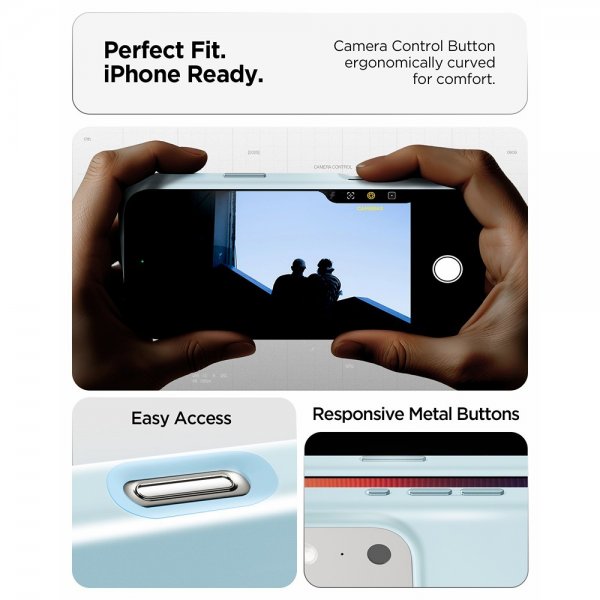 Spigen iPhone 17 Pro Deksel Silicone Fit MagFit Mute Blue