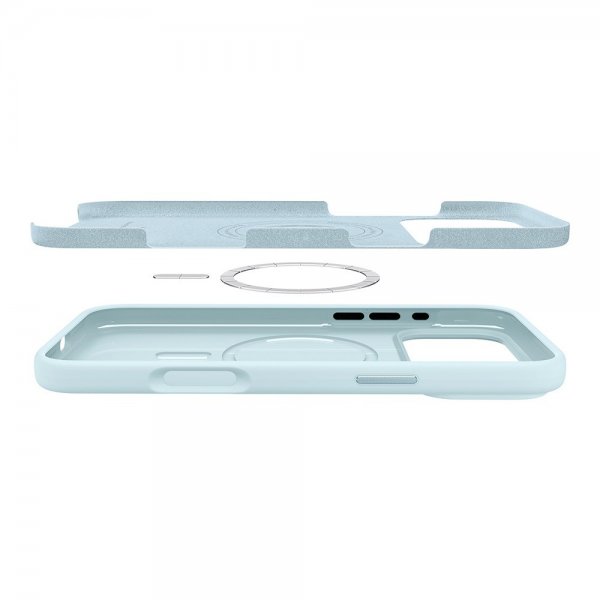 Spigen iPhone 17 Pro Deksel Silicone Fit MagFit Mute Blue